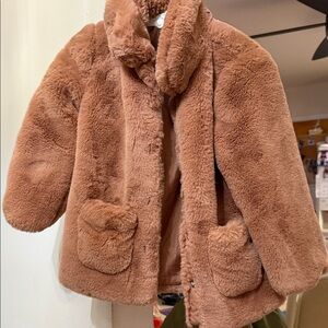 H&M Tan Kids faux fur Jacket